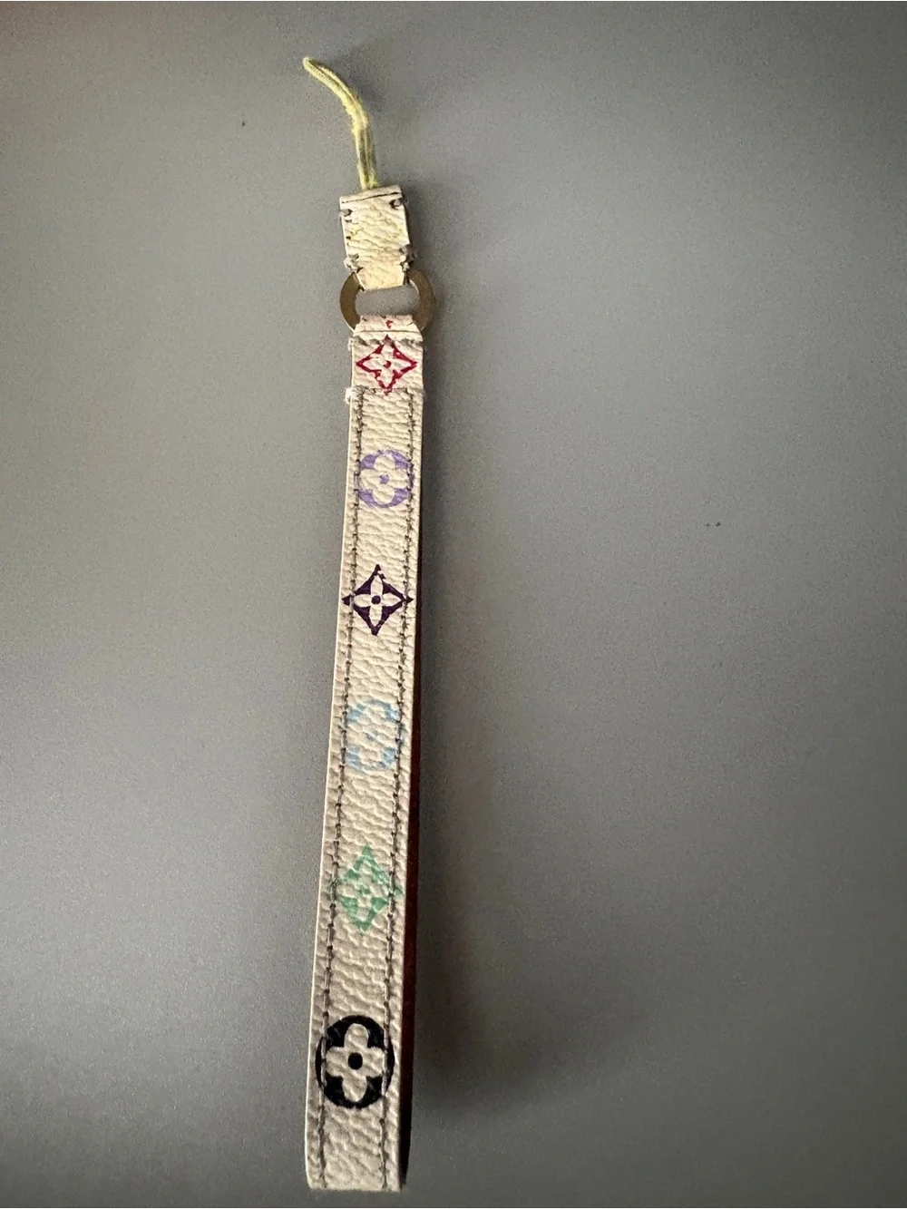 Louis Vuitton Murakami Multicolor White Phone Strap Dragonne